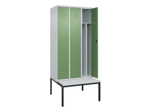 locker voor scheiding van kleding,HxBxD 2120x900x815mm,3vak