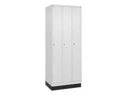 locker,HxBxD 1950x750x500mm,3vak,vak B 250mm,cil.-slot,sokkel