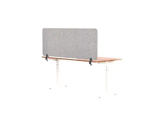 Akoestisch PET-vilt scheidingsscherm bureau lichtgrijs 60x160cm - 2