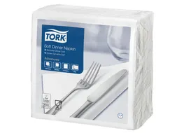 Tork 477577 Soft Dinnerservet 39x39cm 3-laags 1/4 vouw 12x100st Wit
