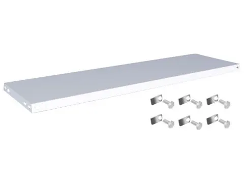 legbord,v. magazijnstelling,BxD 1300x400mm,vakl. 350kg,staal,RAL7035