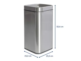 9502594 Afvalbak MAULprime 25L edelstaal 25.1x25.1x49.2cm zilver - 2