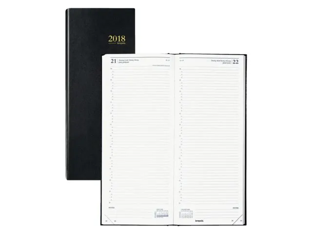 Agenda 2027 Brepols Saturnus Lima 1dag/1pagina zwart