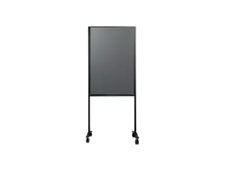 Verrijdbaar Workboard 120x75cm grijs emaille krijt zwart profiel - 1