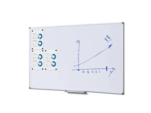 Whiteboard 100x150 cm Economy Magneethoudend Staal
