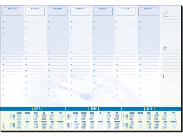 Sous-mains design Sigel Time 59,5x41cm 30 feuilles
