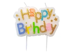 Kaarsje Happy 'Happy birthday' 10.5cm