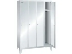 garderobekast,HxBxD 1850x1200x500mm,4vak,vak B 300mm,cil.-slot,voeten