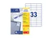 Etiket Avery Zweckform 3421 70x25.4mm wit 3300stuks
