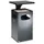 Zandasbak Staalplaat 955x500x500mm Overkapping 3 Inworpopeningen