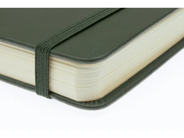 Schetsboek Kangaro A4 forest green PU HC 80 vel 140gr roomwit met elas