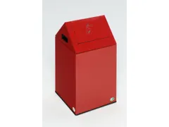 Poetskatoenbak,zelfblussend,HxBxD 600x320x320mm,deksel staal RAL3000