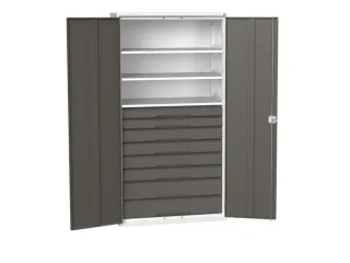 universele kast,HxBxD 2000x1050x550mm,3xStalen bodem,8lade(n) - 1