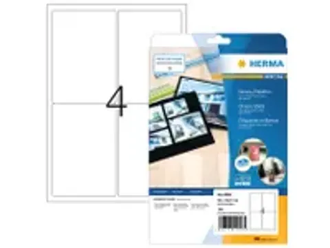 OUTLET HERMA 4908 Glossy Etiketten A4 96x139,7mm Wit 100 stuks