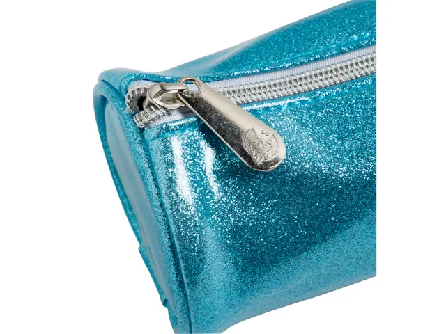 Pennenetui rond PU Glitter 4 kl ass