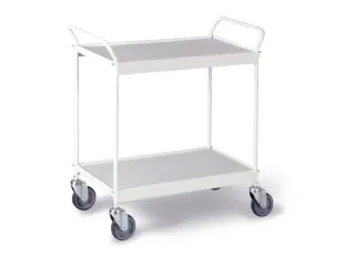 Tafelwagen Draagverm. 150kg Laadvl. Lxb 785x420mm 2 Etages Puurwit - 1