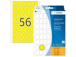 HERMA 2341 Universele etiketten 12x18mm Geel 1792 stuks