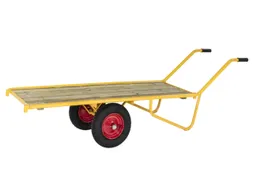 handtrekwagen,draagverm. 400kg,laadvl. LxB 1650x615mm,houtplaat,geel