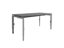 Bureau Linesto N4 hoogte instelbaar 160x80cm Logan eiken, Alu poot