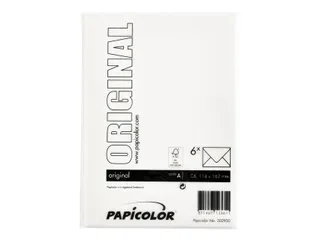 Envelop Papicolor C6 114x162mm Hagelwit Gegomd - 3