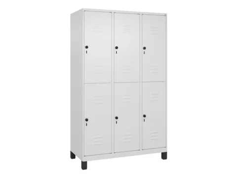 dubbeldekse locker,HxBxD 1950x1200x500mm,3x2vak.,vak B 400mm