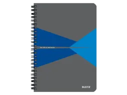 Notitieboek Leitz Office A5 lijn 180pag grijs Blauw