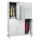 lockerkast,HxBxD 1850x1200x500mm,3x2vakken,RAL7035,front RAL5010