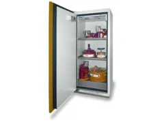 Veiligheidskast Geel 1315x595x598mm Deurscharnieren Links Binnen Rvs