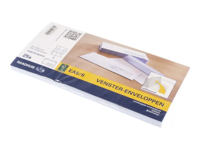 dienstenvelop venster rechts Raadhuis 110x220mm DL (EA5/6) wit strip