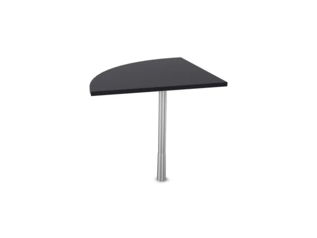 koppelelement voor bureau,90 °,HxBxD 720-840x800x800mm,rond,CC-zwart