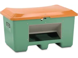 strooigoedbak,400l,HxBxD 680x1210x820mm,GVK,groen,deksel oranje