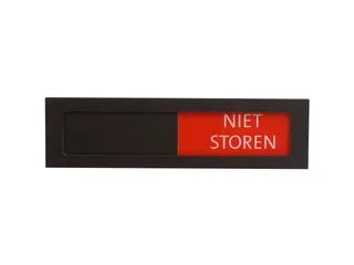 Premium Schuifbord Zwart Niet Storen Groen Rood 150x40mm - 1