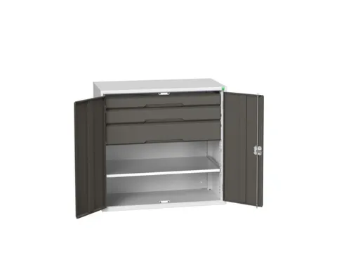 universele kast,HxBxD 1000x1050x550mm,1xStalen bodem,3lade(n)