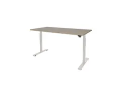 Dextro Basic Zit-sta Bureau Elektrisch 140x80 Robson Eiken 25mm Wit