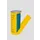 Afvalverzamelaar Geel 120 Liter 850x380x440mm Met Deur