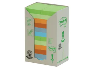 Memoblok 3m Post-it 653 38x51mm 24 Stuks Recycled Assorti - 2