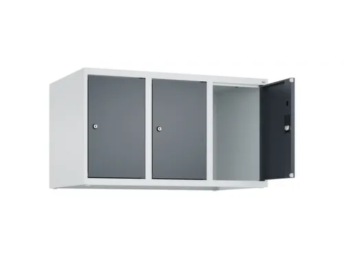 opzetkast,v. locker,3vak.,vak B 300mm,HxBxD 500x900x500mm,vleugeldeur