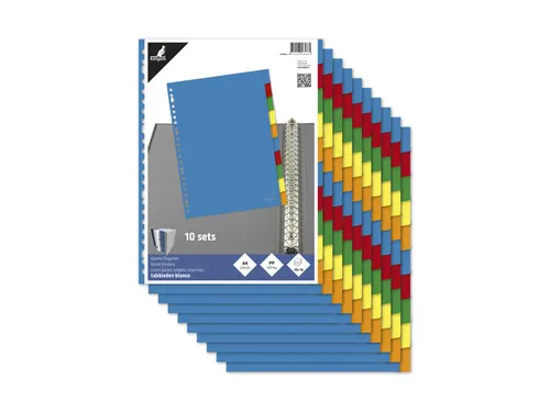 Tabblad Kangaro A4 blanco PP 120micron 10-delig 23-gaats krimp a 10 se