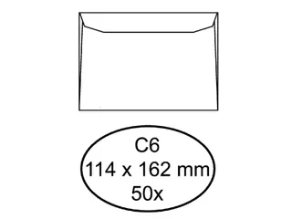 Envelop Quantore Bank C6 114x162mm 80gr wit Gegomd - 1