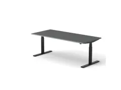 Elektrisch ihv bureau,HxBxD 650-1310x2000x900mm,blad donkergrijs