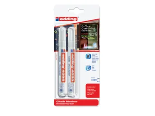 Krijtstift edding 4095 rond wit 2-3mm blister 2stuks - 1
