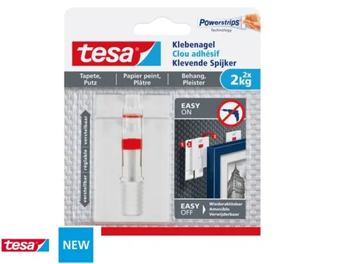 Klevende spijker Tesa behang en pleisterwerk verstelbaar 2kg