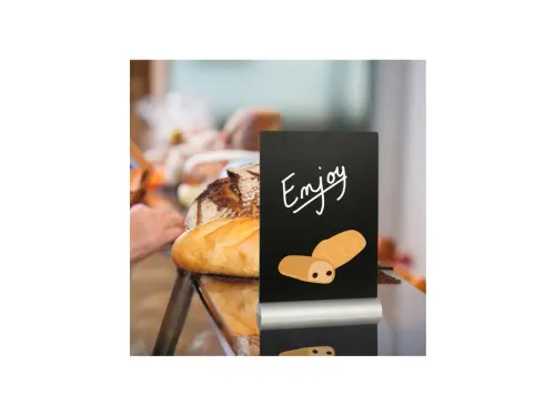 Krijtbord Securit A4 290x210x60mm voet aluminium