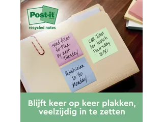 Memoblok 3m Post-it 653 38x51mm 24 Stuks Recycled Assorti - 5