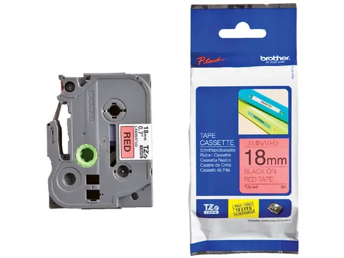 Labeltape Brother P-touch TZe-441 standaard 18mm zwart op rood