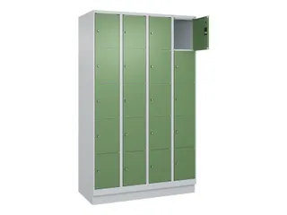 lockerkast,HxBxD 1950x1200x500mm,4x5vakken,vak B 300mm,cil.-slot - 1