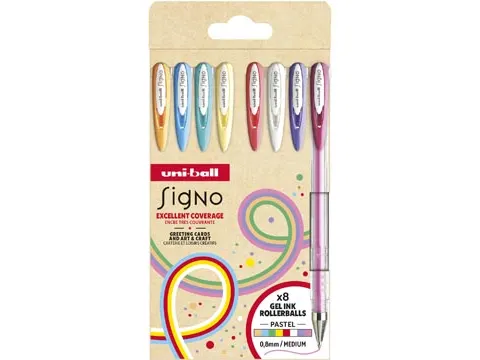 roller Signo Pastel etui van 8 stuks assorti