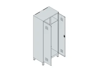 locker voor scheiding van kleding,HxBxD 1950x800x500mm,2vak - 3