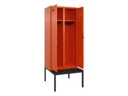 locker met bank,voor scheiding van kleding,HxBxD 2120x800x815mm,2vak