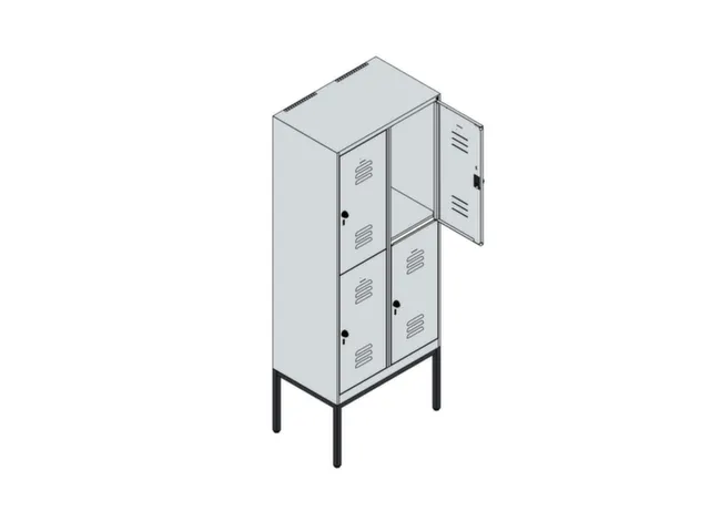 dubbeldekse locker,HxBxD 2120x800x500mm,2x2vak.,vak B 400mm